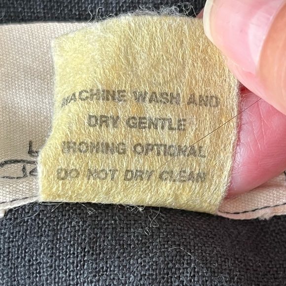 FLAX by Jeanne Engelhart 100% Linen Black Oversized Button Front Blazer Jacket L - Picture 11 of 14